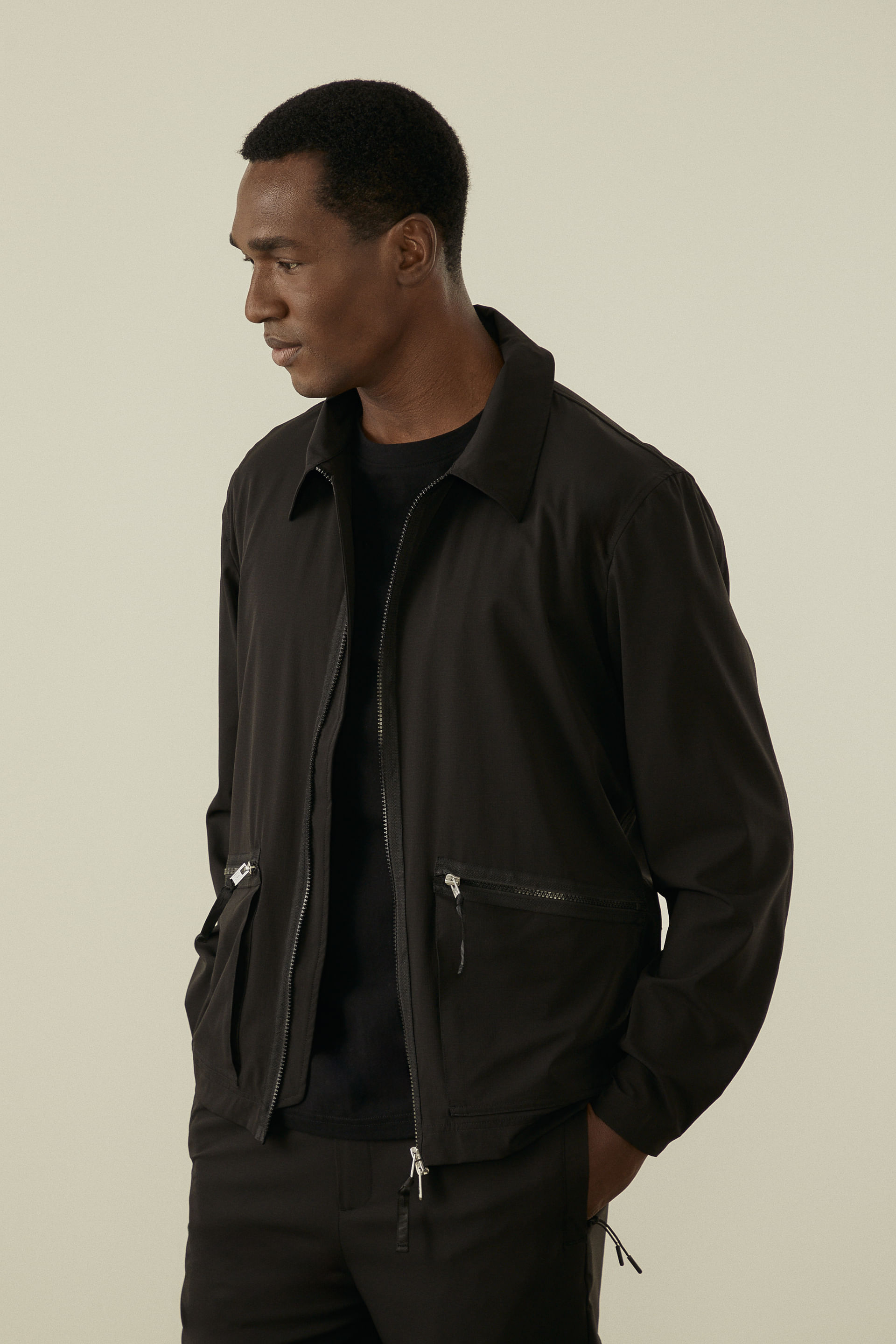 ジャケット・アウター check frill shirt blouson FEKETE 708366_0013_1-JAQUETA-NYLON-