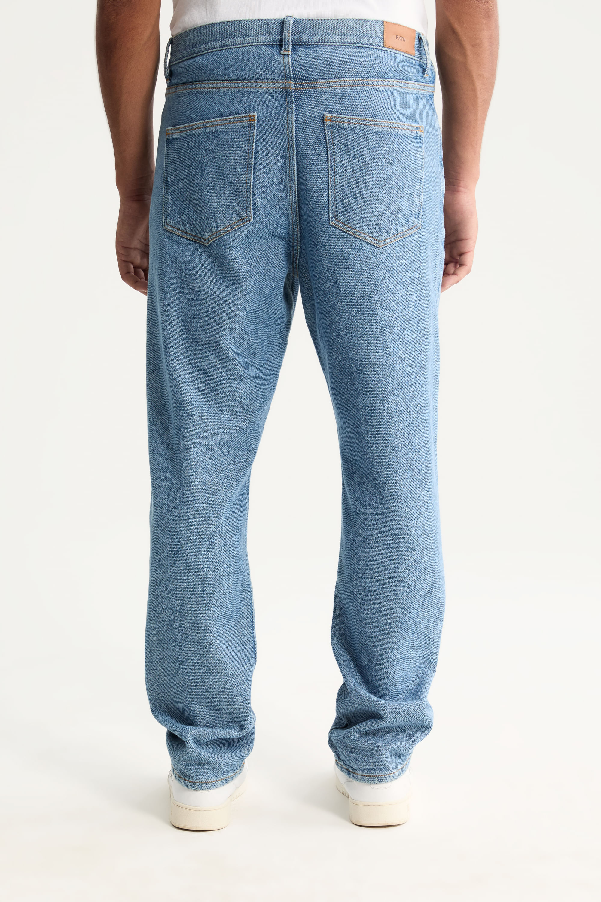 Calça Jeans Masculina Liuhond - Rasgada Desgastada Corte Reto Lavado Azul