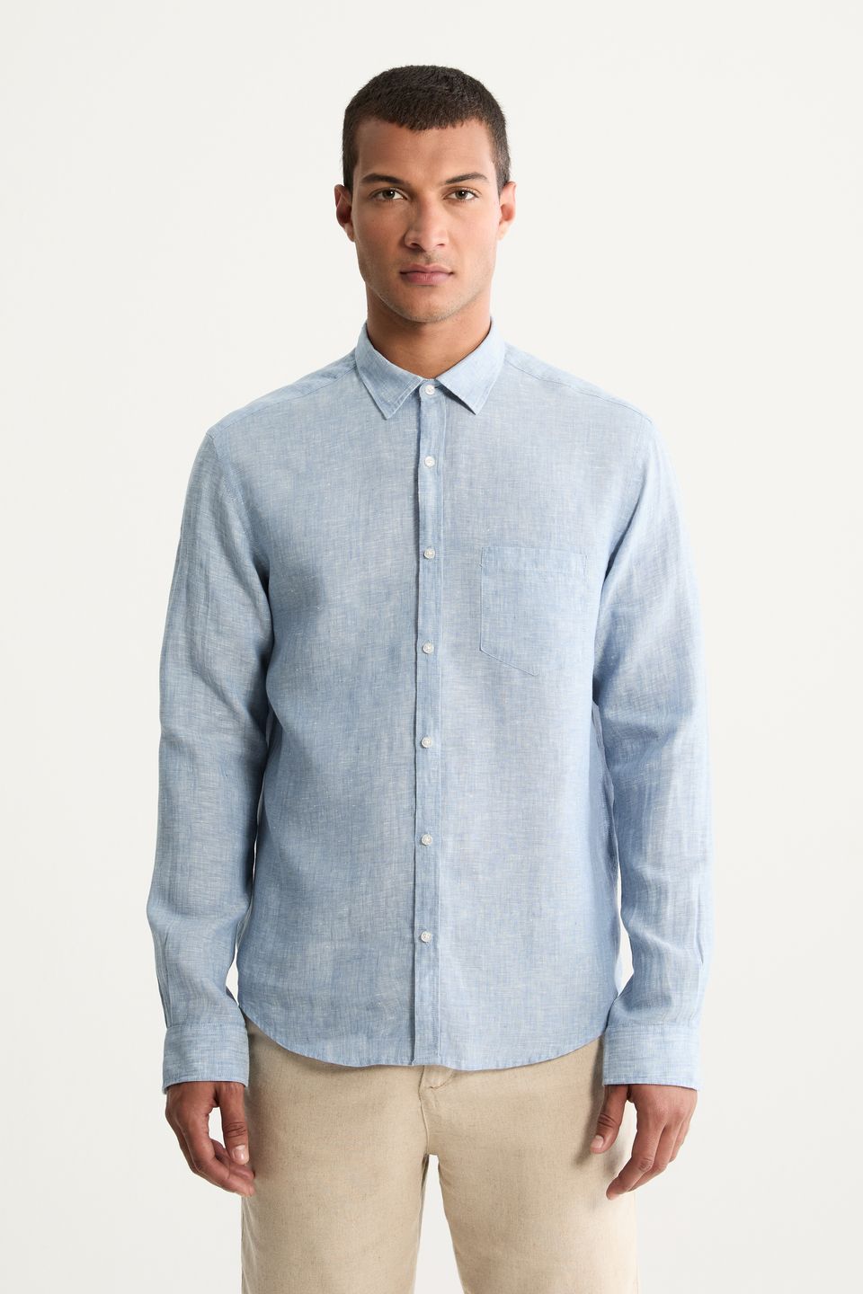 Camisa Manga Longa Puro Linho Estival