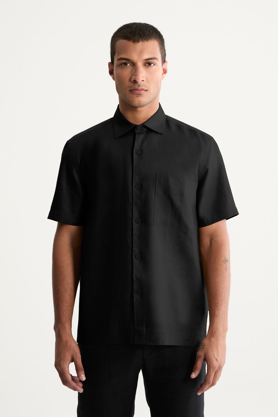 Camisa Manga Curta Puro Linho Portofino