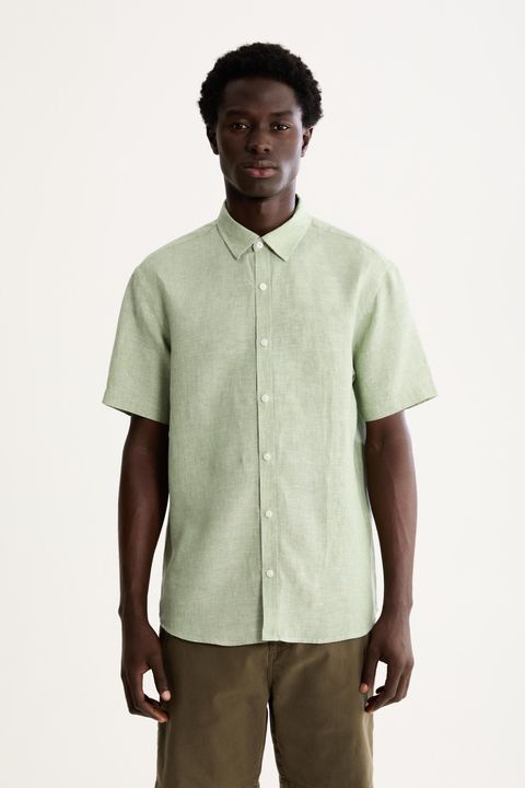 Camisa Manga Curta Puro Linho Estival — Foxton