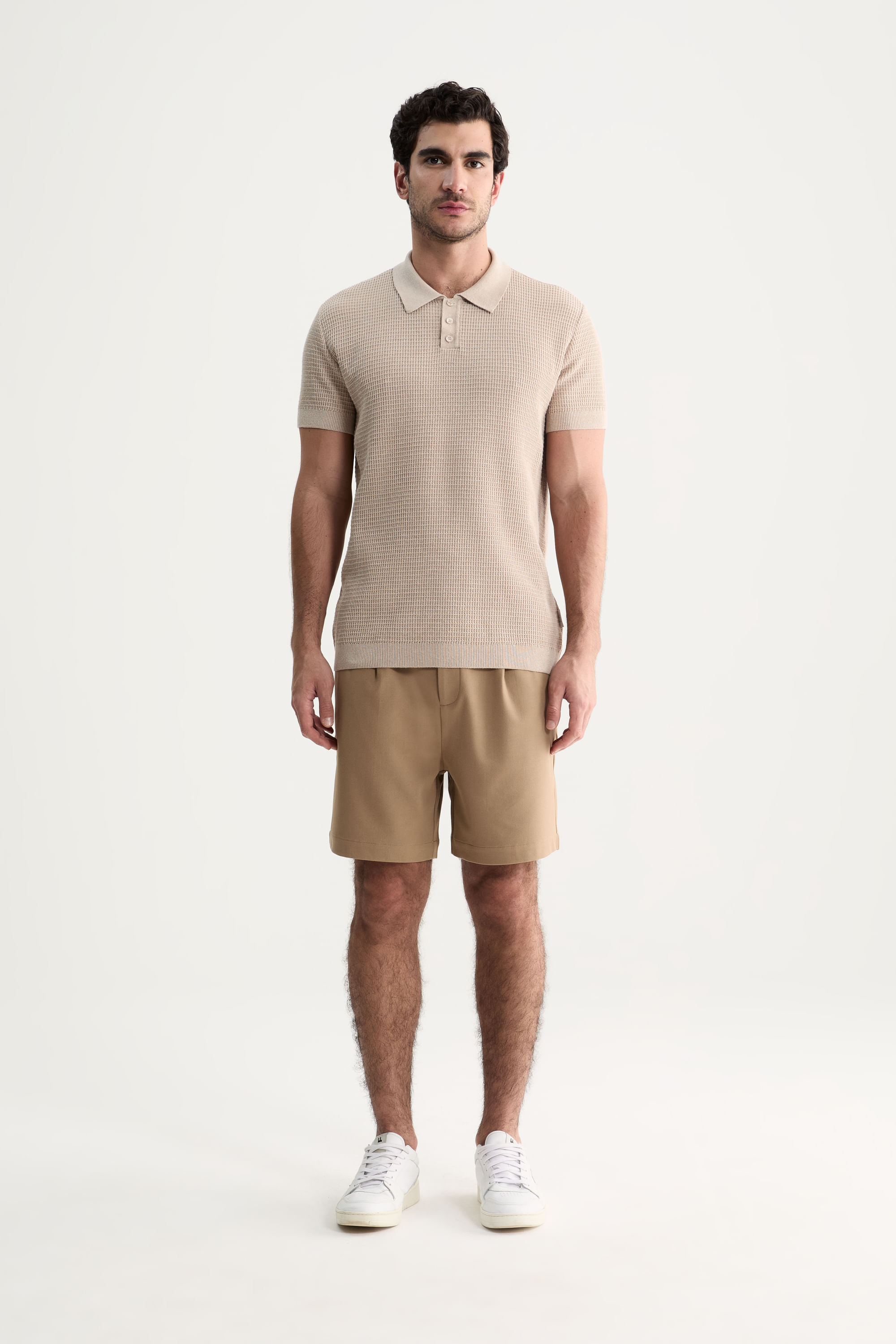 【新品】25ss h beauty&youth cotton polo knit Yonetomi NEW BASIC（ヨネトミニューベーシック）LIGHT WAVE COTTON