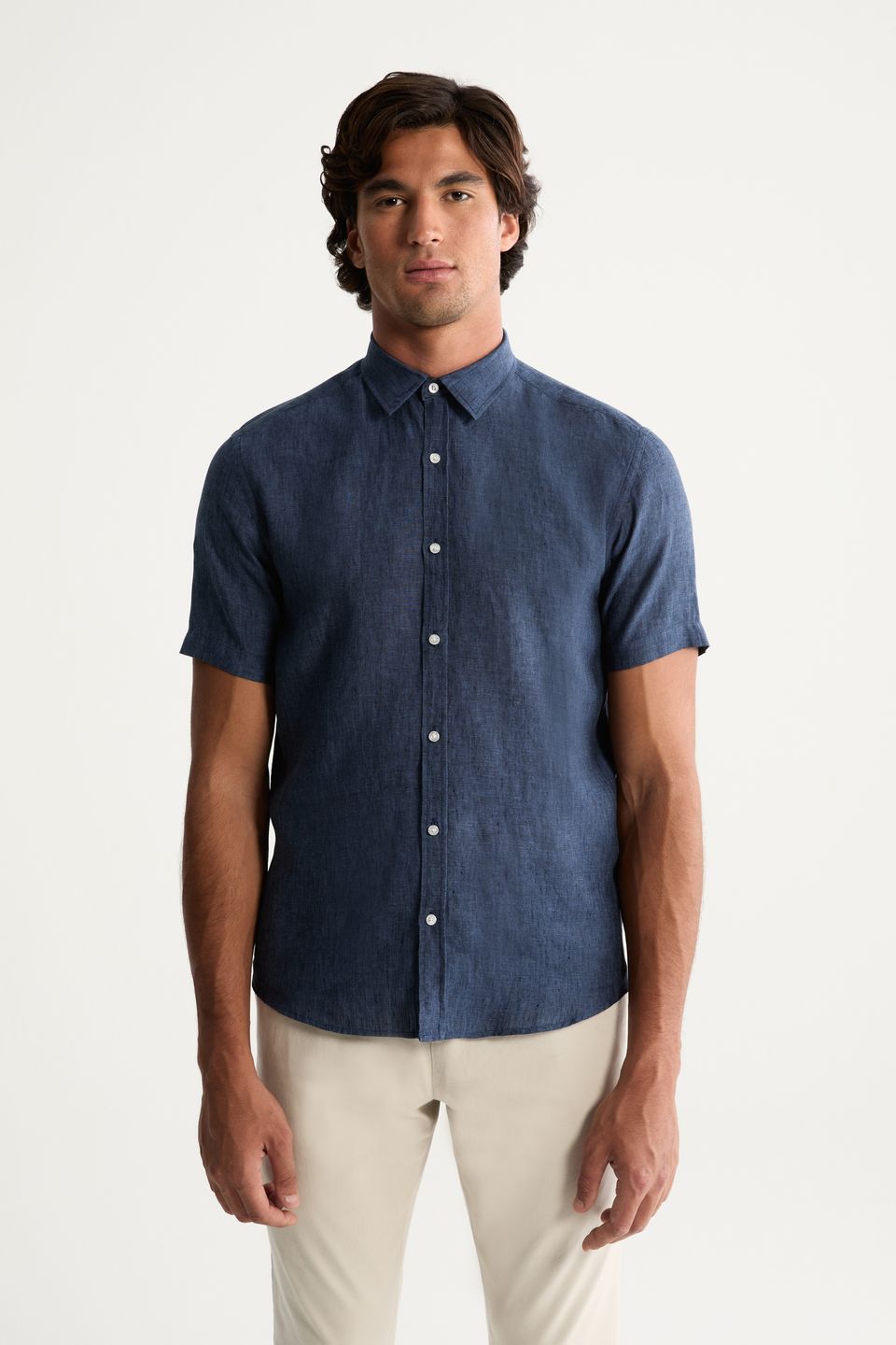 Camisa Manga Curta Puro Linho Estival