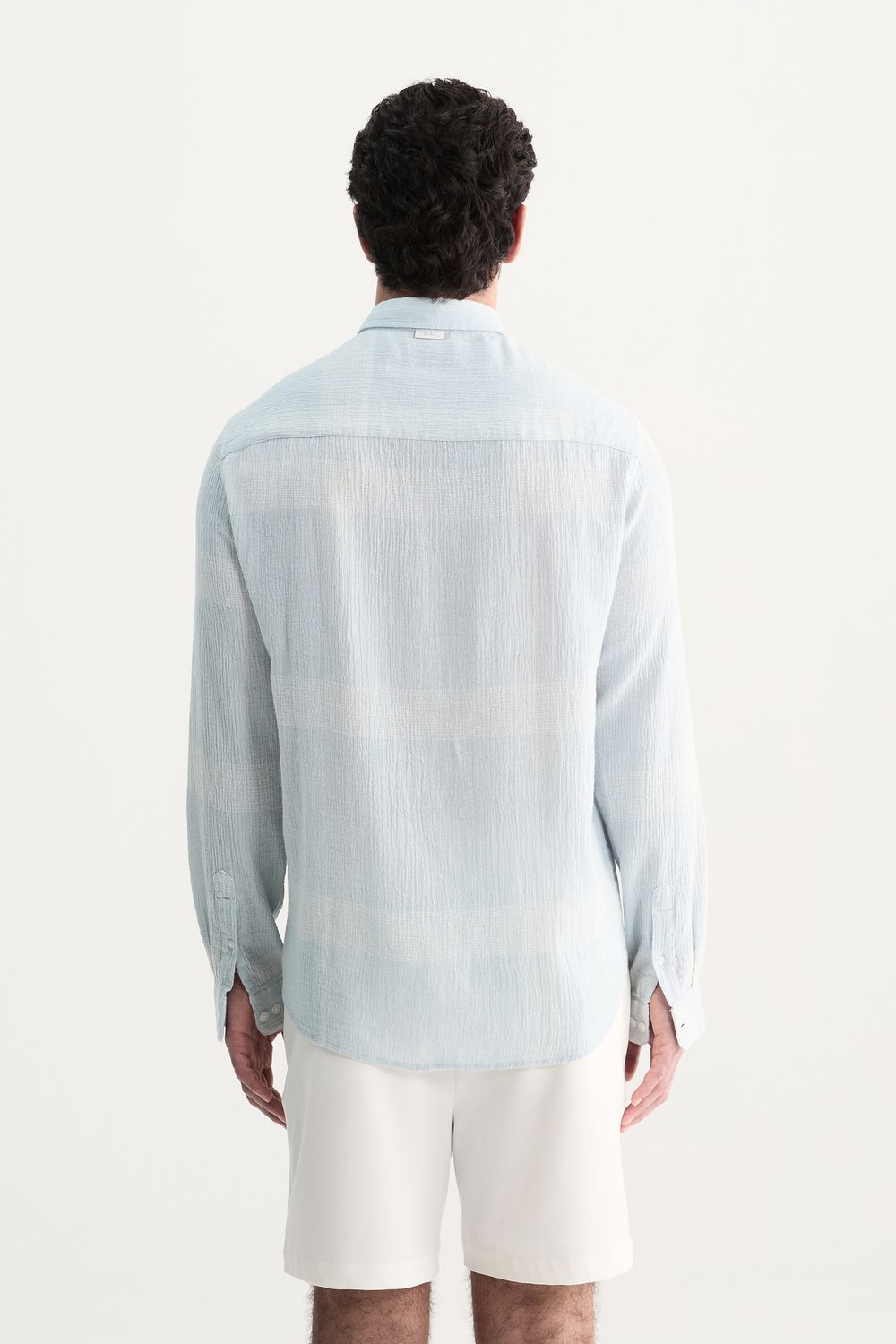 Camisa Manga Longa Linho Grid