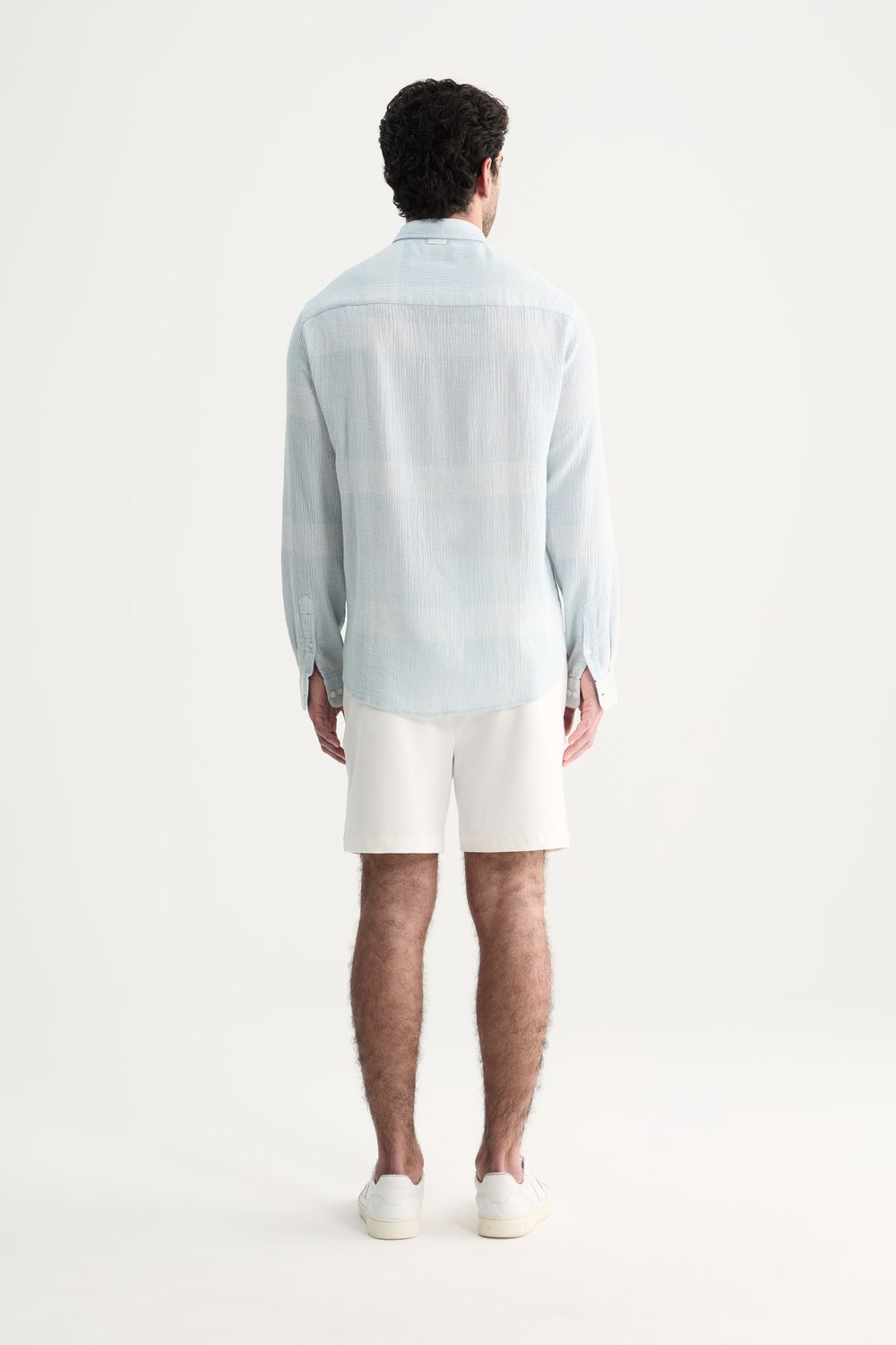 Camisa Manga Longa Linho Grid