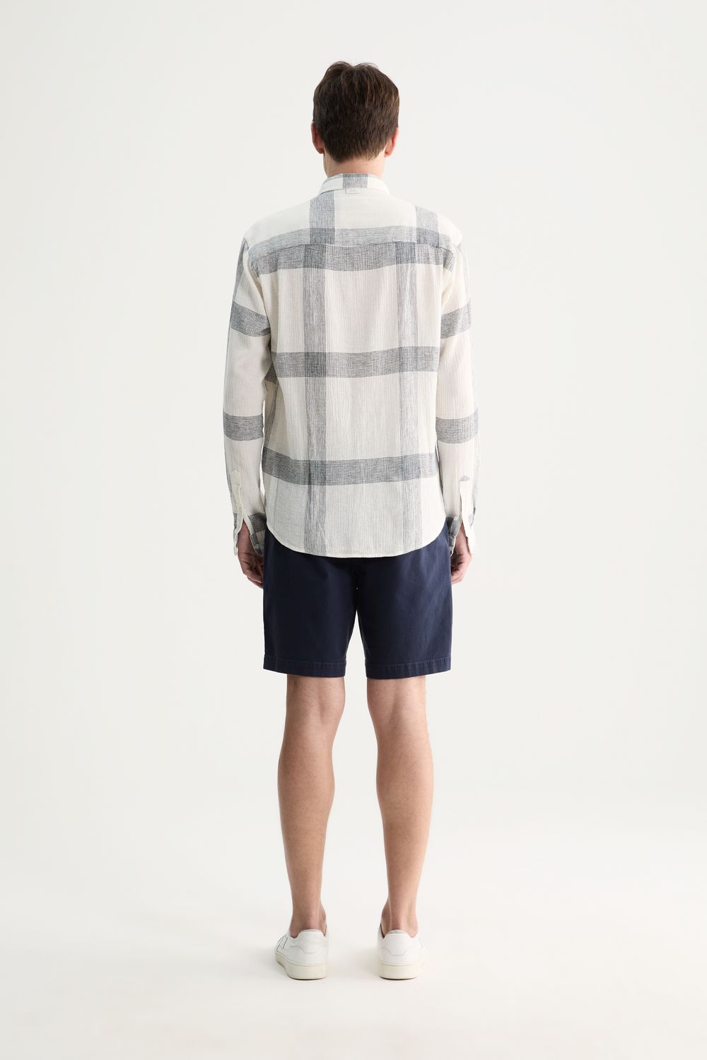 Camisa Manga Longa Linho Grid