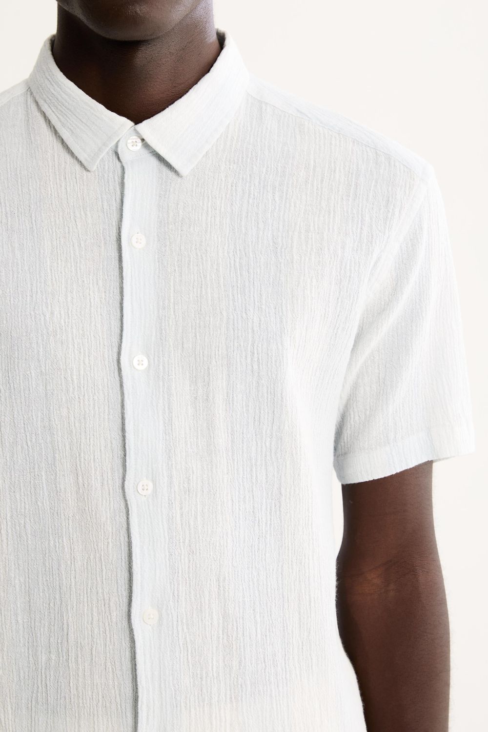 Camisa Manga Curta Linho Stripes
