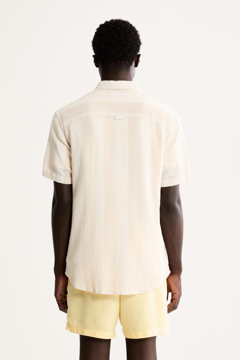 Camisa Manga Curta Linho Stripes