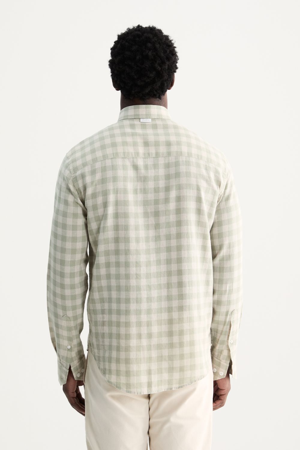 Camisa Manga Longa Linho Xadrez Pinheiros