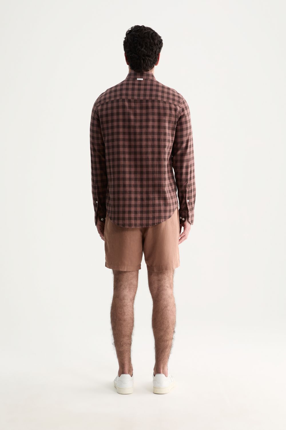 Camisa Manga Longa Linho Xadrez Pinheiros