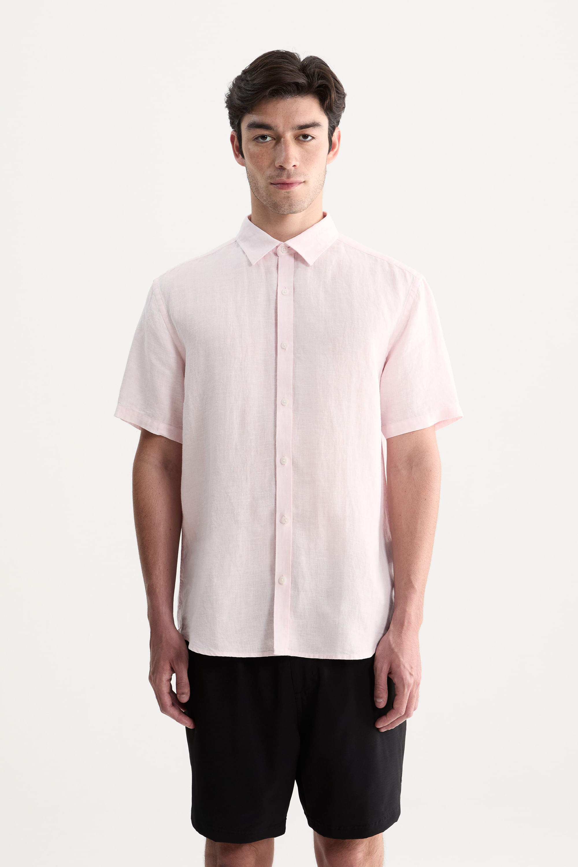 Camisa Manga Curta Puro Linho Estival — Foxton