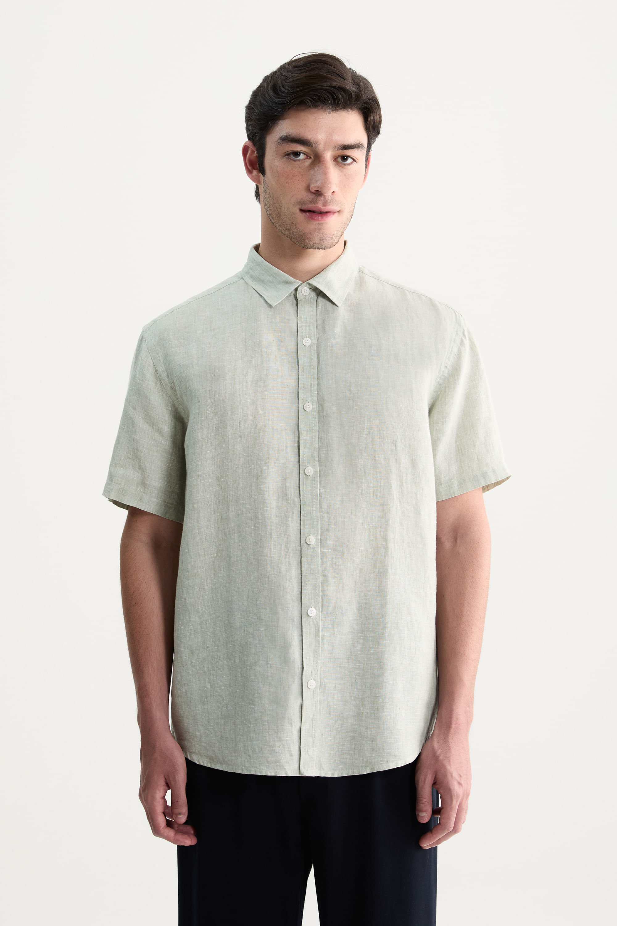Camisa Manga Curta Puro Linho Estival — Foxton