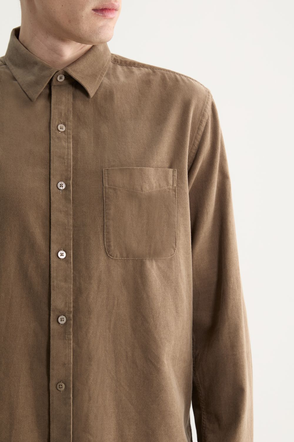 Camisa Manga Longa Veludo Lisa Basic