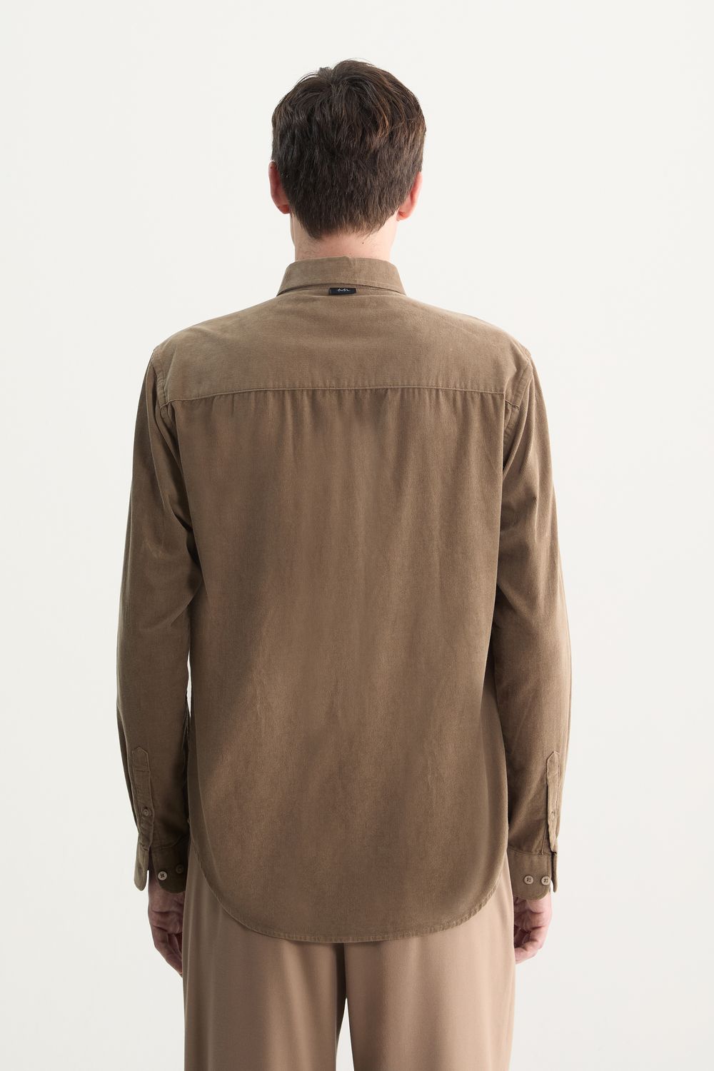 Camisa Manga Longa Veludo Lisa Basic