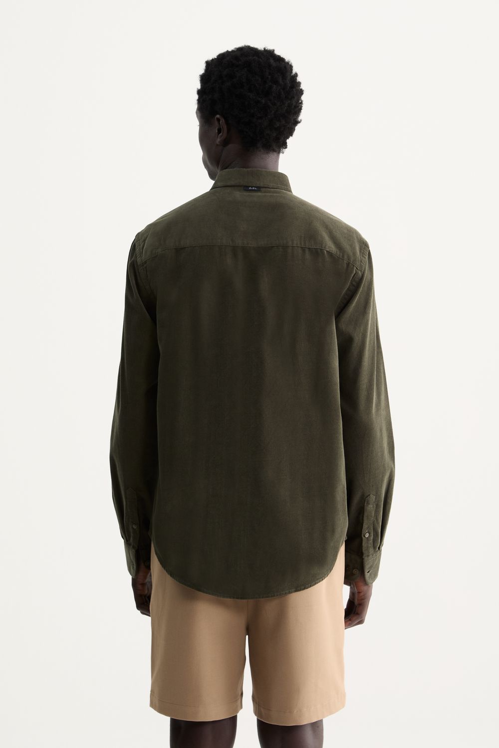 Camisa Manga Longa Veludo Lisa Basic