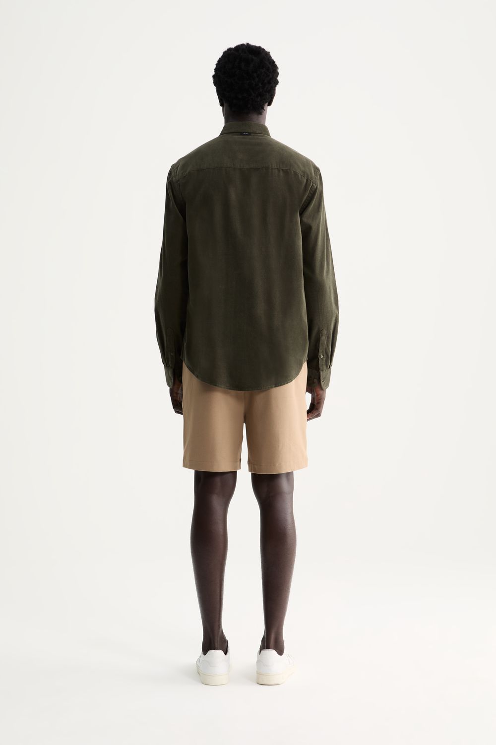 Camisa Manga Longa Veludo Lisa Basic