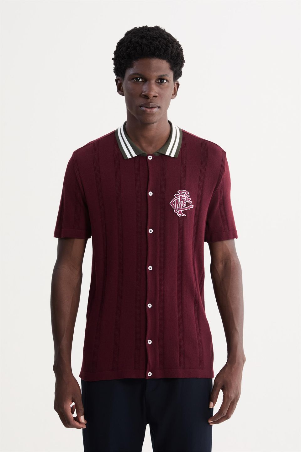 Camisa Manga Curta Tricot Passeio