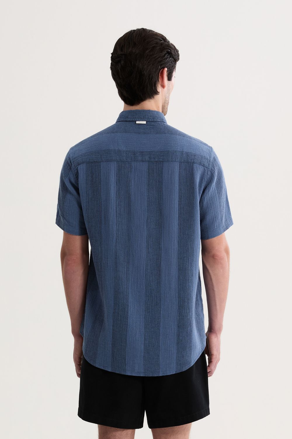 Camisa Manga Curta Linho Stripes