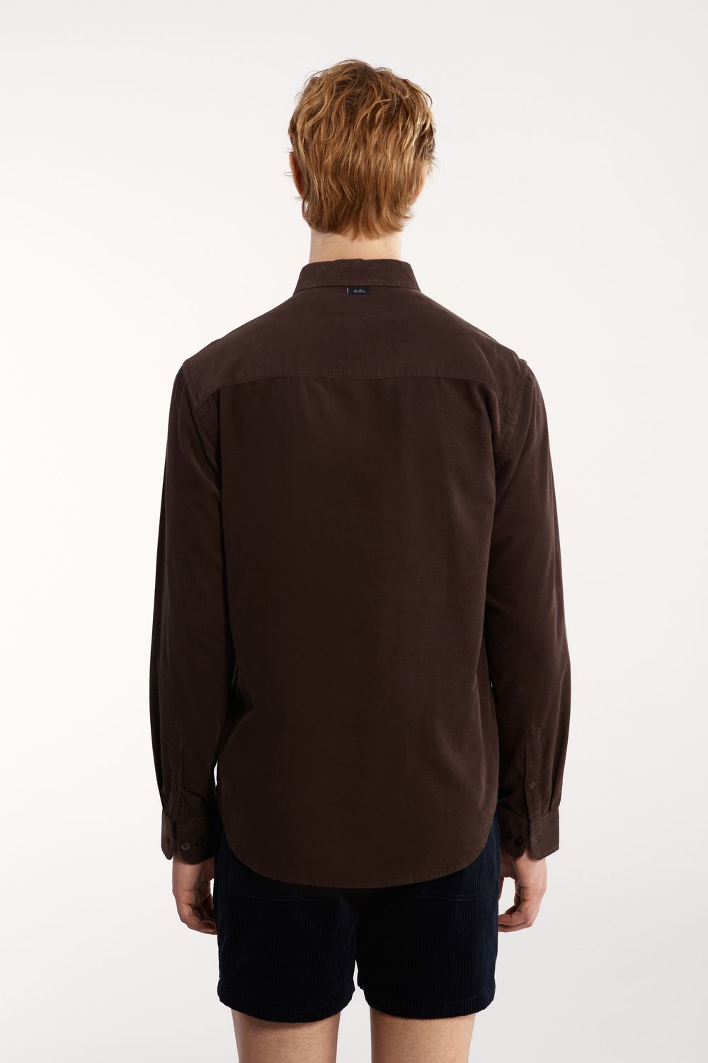 Camisa Manga Longa Veludo Lisa Basic